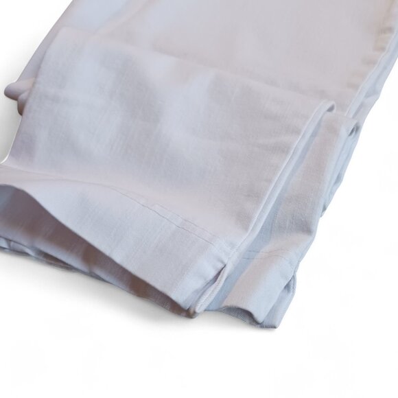 Mode de Vie Womens White Cropped Jeans Sz 12 Split Hem Stretch Denim Pants - Picture 12 of 14